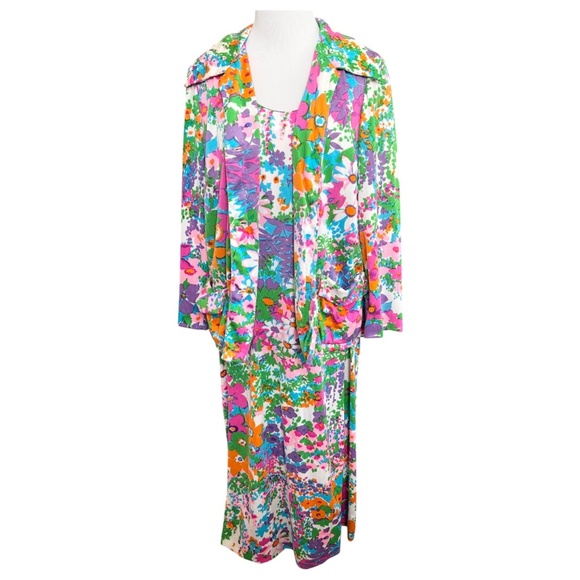 Vintage 1960s Plus Size Dress and Jacket Set - Picture 1 of 8